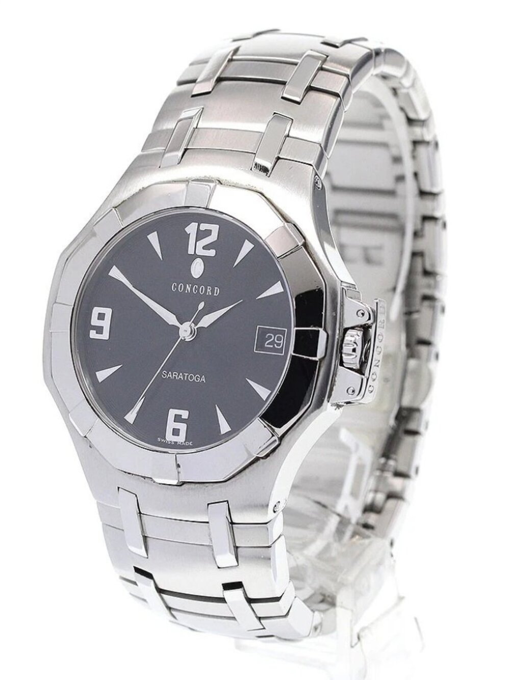 Concord Saratoga 14.C2.1894 Date Black Dial Quartz Men's Watch_864719